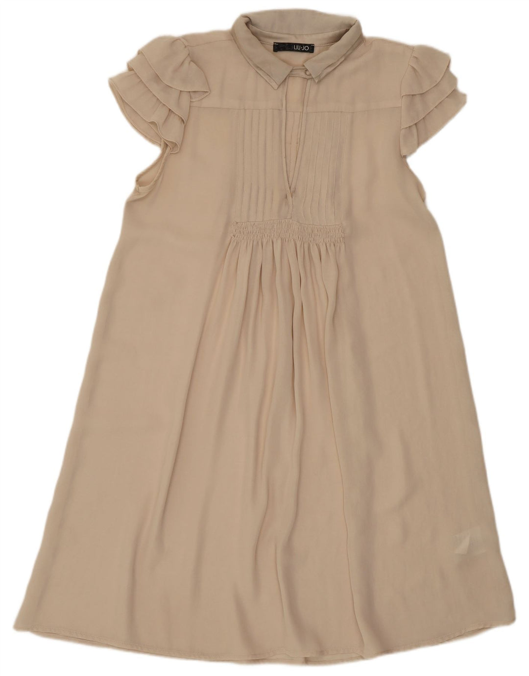 Liu Jo Γυναικείο φόρεμα See Through A-Line IT 44 Medium Beige Polyester