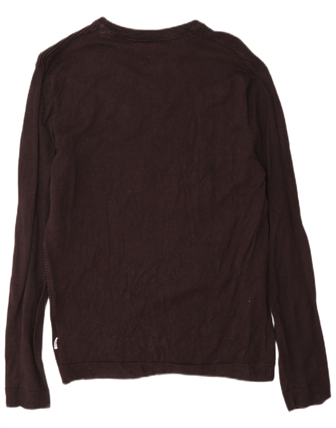 Jack & Jones Ανδρικό πουλόβερ με κανονική εφαρμογή με λαιμόκαυστο μεσαίο μπορντό