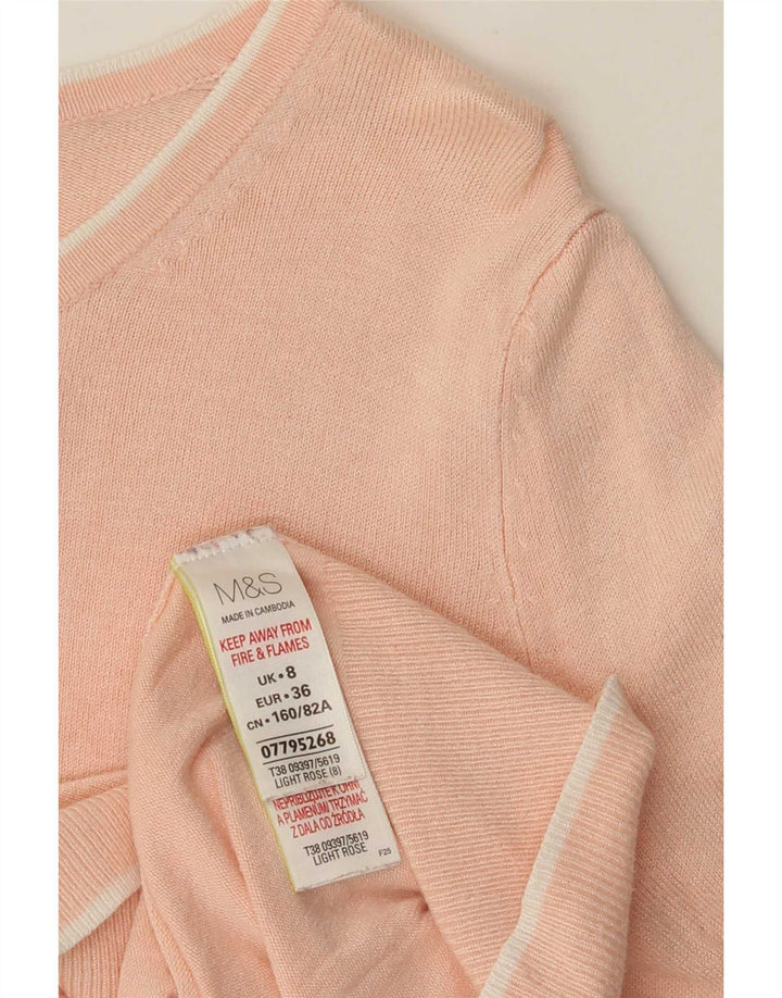 Marks & Spencer Γυναικεία ζακέτα UK 8 Small Pink Viscose