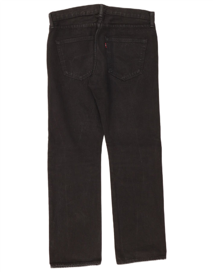 Ανδρικό τζιν ίσιο Levi's W32 L30 μαύρο βαμβακερό