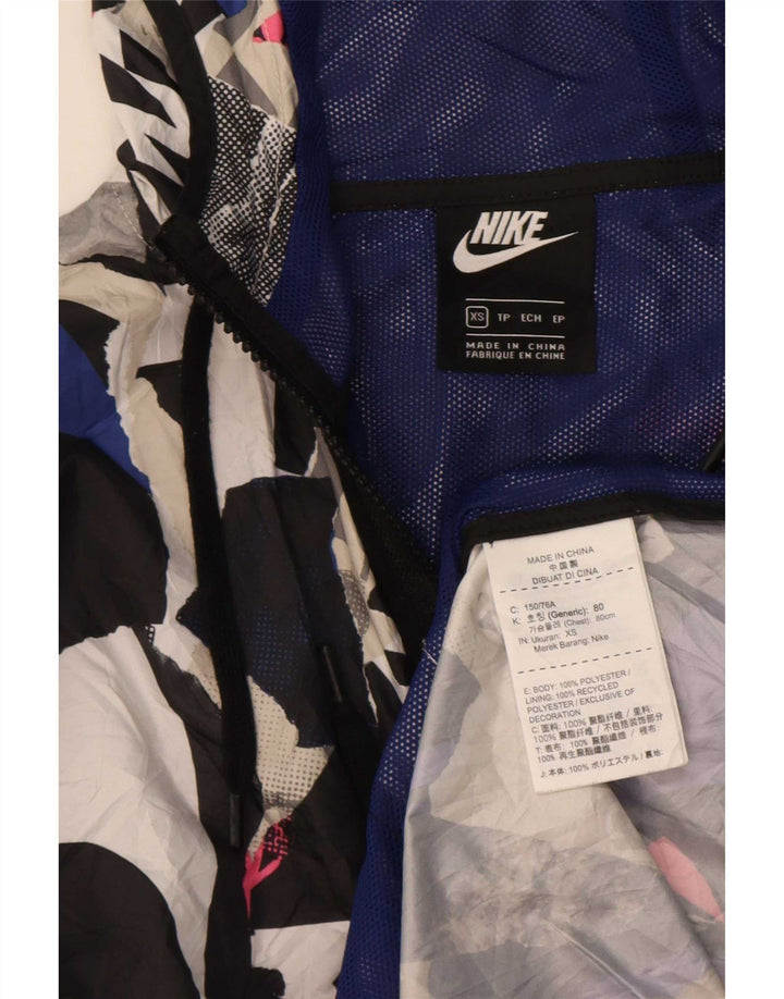 Γυναικείο μπουφάν βροχής με κουκούλα Nike UK 6 XS πολύχρωμο γεωμετρικό