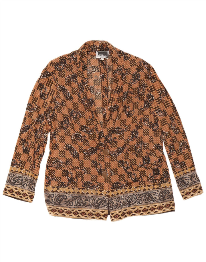 LUISA SPAGNOLI Γυναικείο σακάκι με 2 κουμπιά σακάκι IT 48 XL Καφέ Paisley