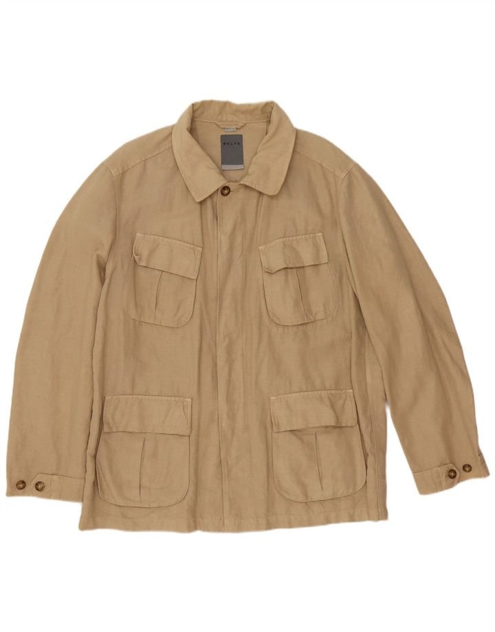 Ανδρικό Μπουφάν Belfe Utility UK 44 2XL Beige Cotton