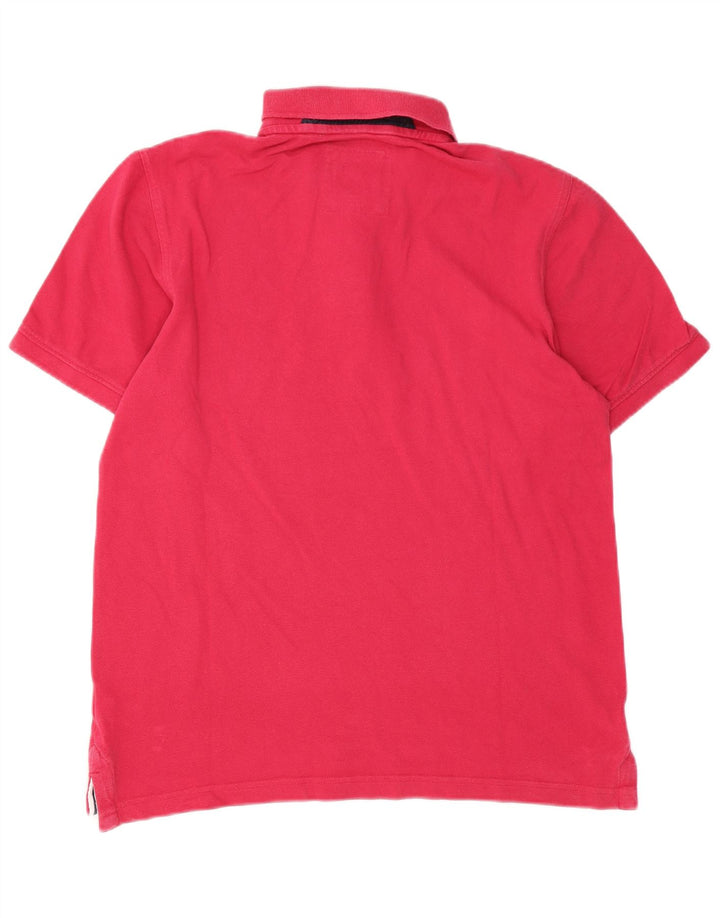 Crew Clothing Ανδρικό πουκάμισο πόλο μεσαίου ροζ βαμβακερό
