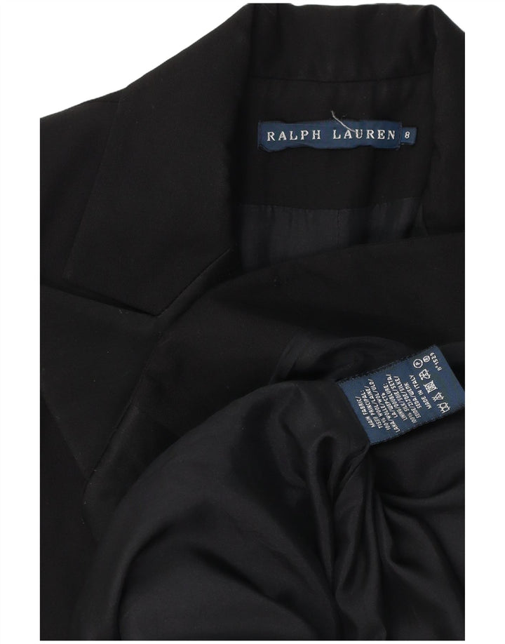 Ralph Lauren Γυναικείο σακάκι σακάκι με 1 κουμπί US 8 μεσαίο μαύρο μαλλί