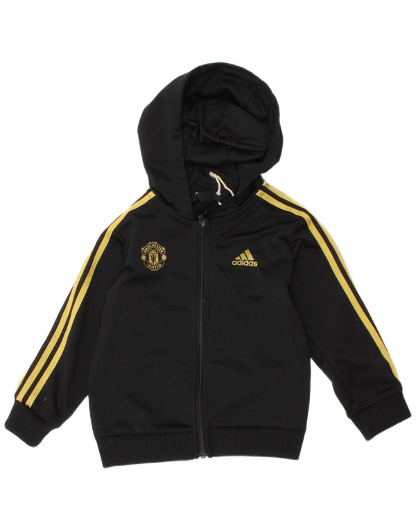 Μαύρο πουλόβερ Adidas Baby Boys Manchester United με φερμουάρ 18-24 μηνών