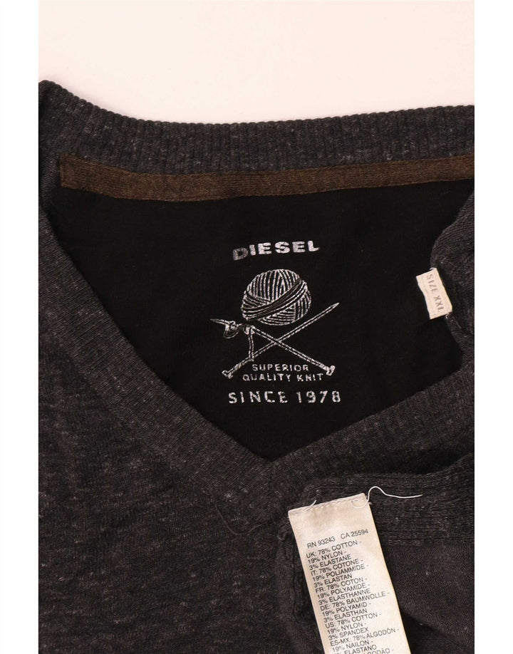 Ανδρικό πουλόβερ Diesel V-Neck Jumper 2XL Γκρι βαμβακερό