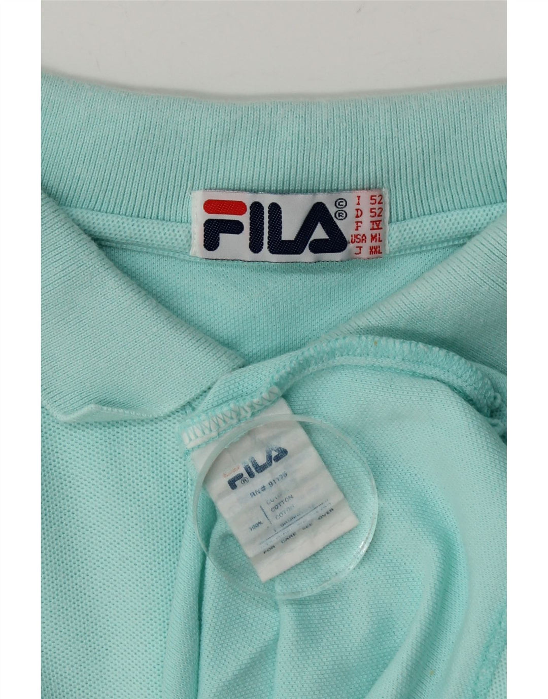 Fila Ανδρικό Πόλο Μπλουζάκι IT 52 Μεγάλο Μπλε Βαμβακερό