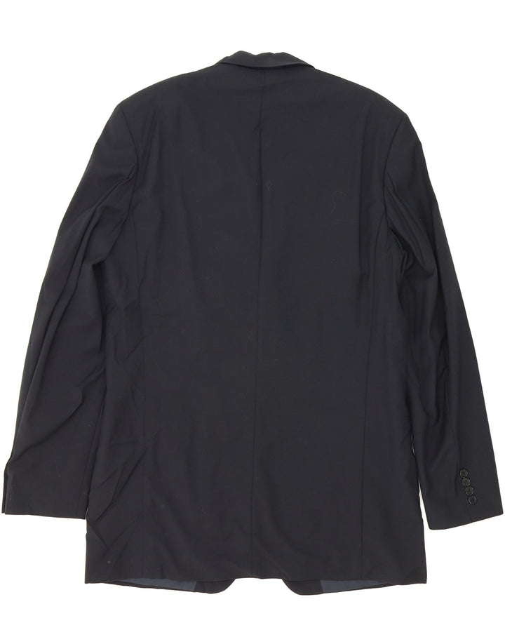 HUGO BOSS Mens 3 Button Blazer Jacket UK 40 Large Navy Blue Wool Vintage Hugo Boss and Second-Hand Hugo Boss from Messina Hembry 