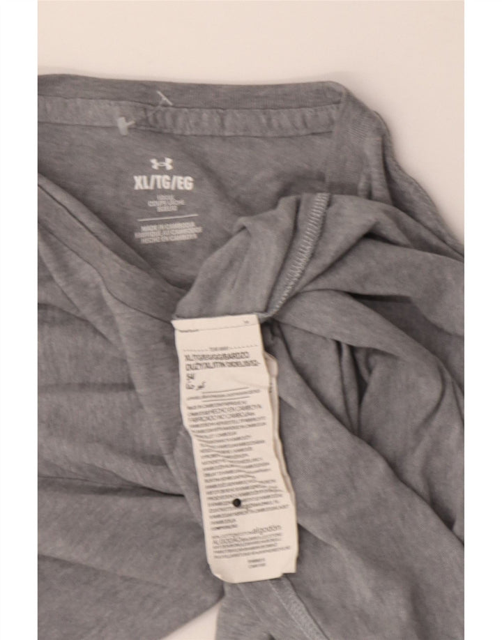 Under Armour Ανδρικό T-Shirt Top XL Γκρι βαμβακερό