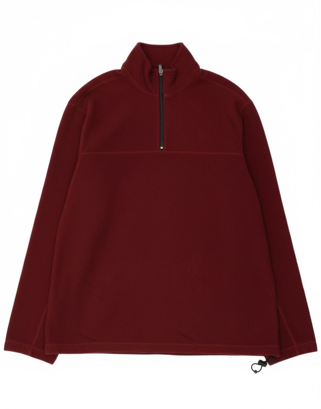 Eddie Bauer Ανδρικό φερμουάρ με λαιμόκοψη Fleece Jumper Large Maroon Πολυεστέρας