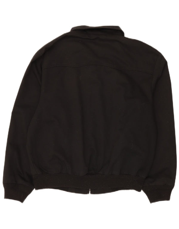 KING GEORGE Ανδρικό Bomber Jacket UK 40 Large Black Polyester