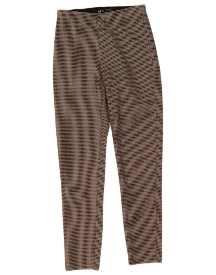 Zara Γυναικείο Κολάν UK 4 XS Γκρι Houndstooth Πολυεστέρας