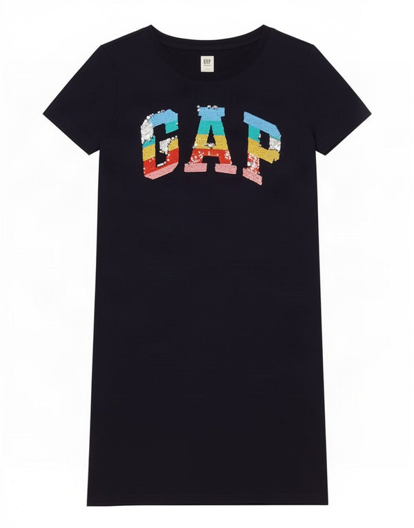 Gap Girls Graphic T-Shirt φόρεμα 13-14 ετών 2XL Navy Blue Cotton