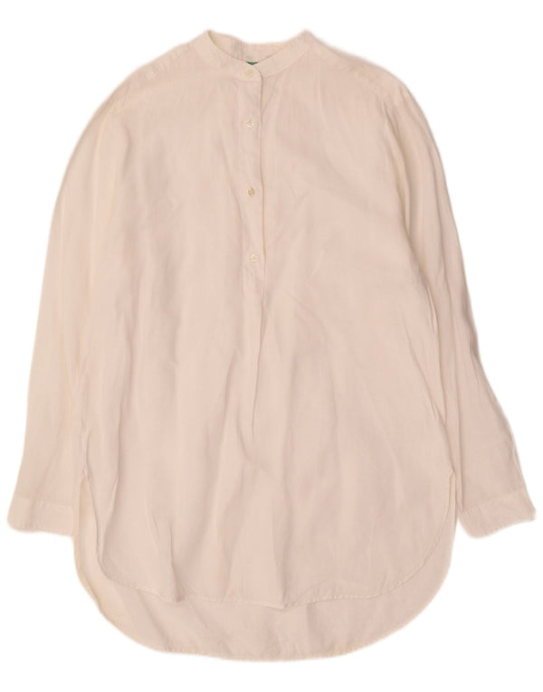 BENETTON Γυναικείο πουλόβερ Longline UK 14 Medium Off White