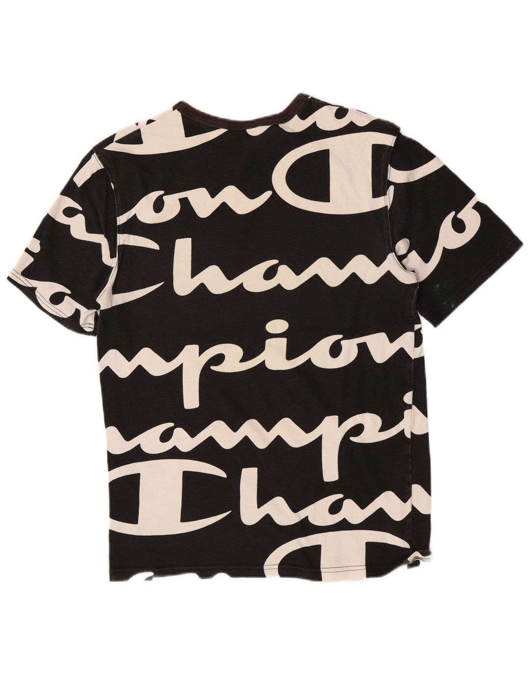 Champion Ανδρικό γραφικό T-Shirt Top Μικρό μαύρο βαμβακερό