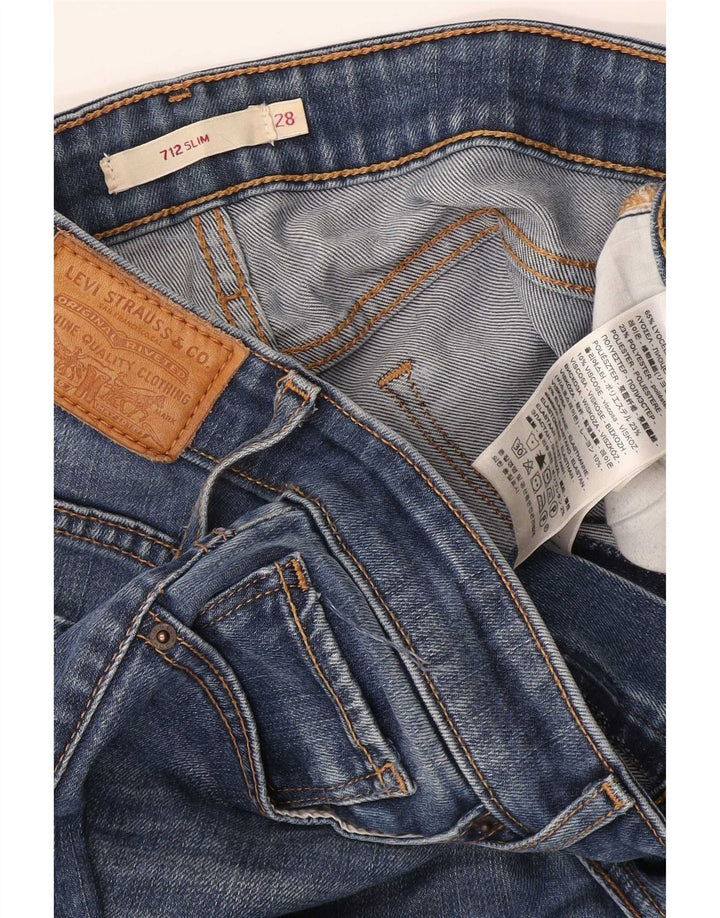 Levi's Womens 712 Slim Jeans W28 L32 Blue Lyocell