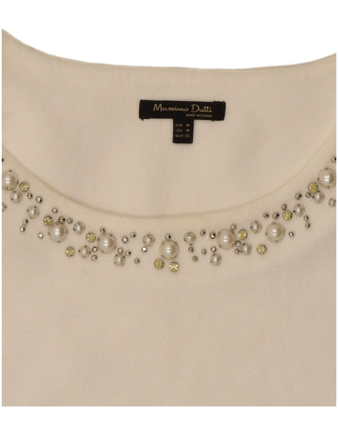 Massimo Dutti Γυναικείο τοπ 3/4 μανίκι UK 14 Medium White