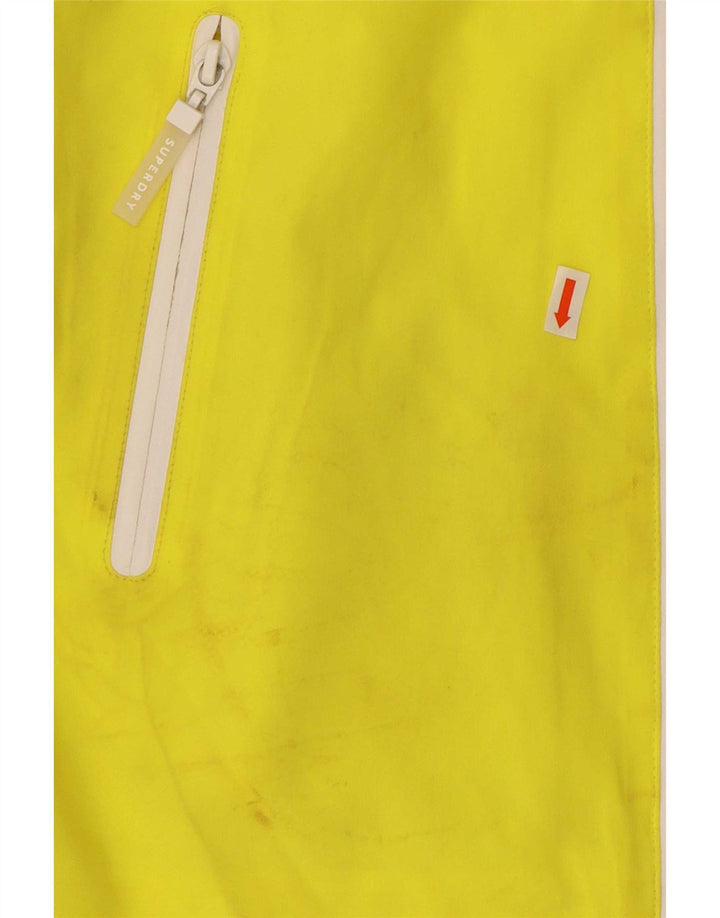 Superdry γυναικείο μπουφάν βροχής με κουκούλα UK 12 Medium Yellow Polyester