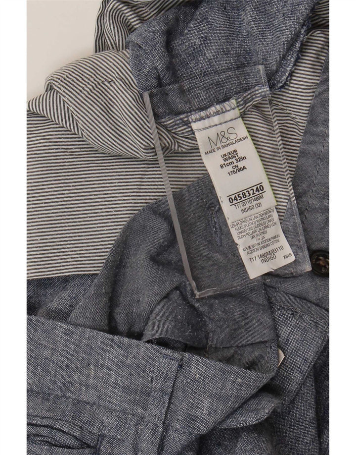Ανδρικό σορτς Chino Marks & Spencer W32 Μεσαίο μπλε λινό