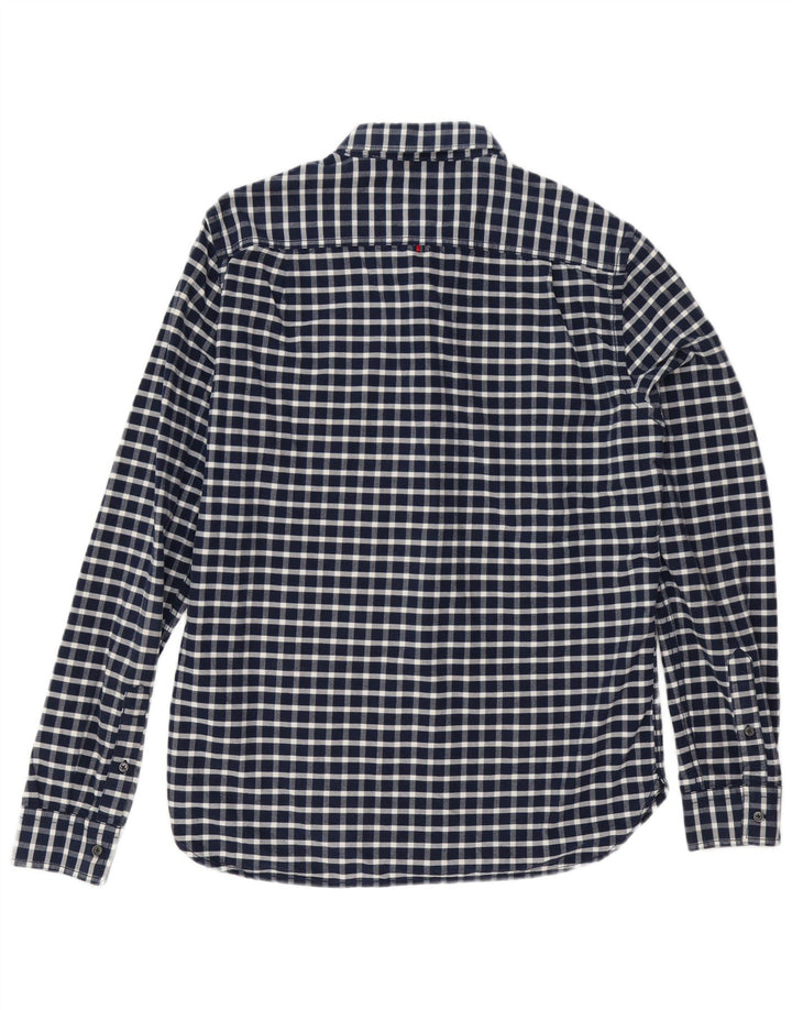 Ανδρικό πουκάμισο Superdry Large Navy Blue Check Cotton