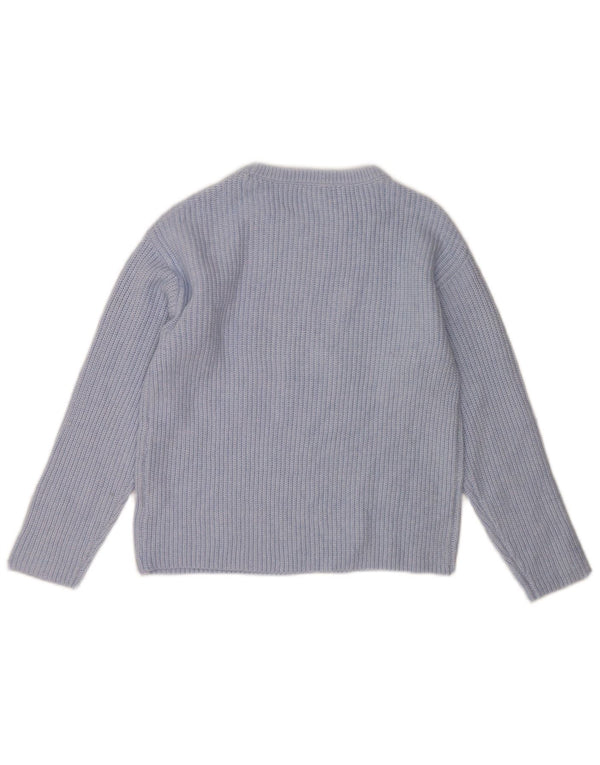 Marks & Spencer Γυναικείο πουλόβερ με λαιμόκαυστο UK 10 Small Blue Polyester