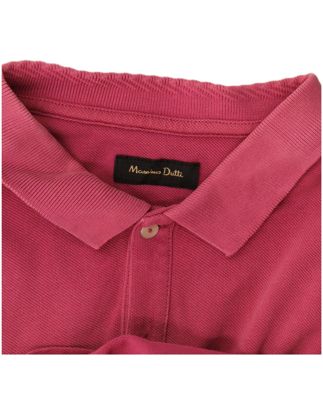 Ανδρικό μπλουζάκι πόλο Massimo Dutti, μεσαίο ροζ