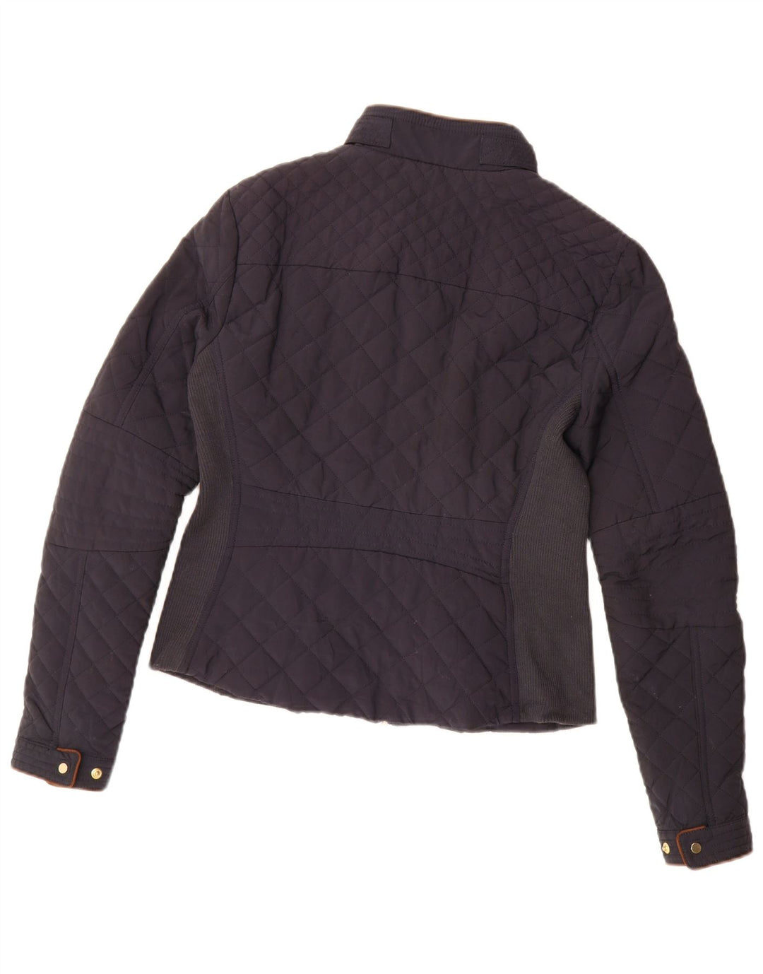 Zara Γυναικείο καπιτονέ μπουφάν UK 14 Medium Navy Blue Colourblock
