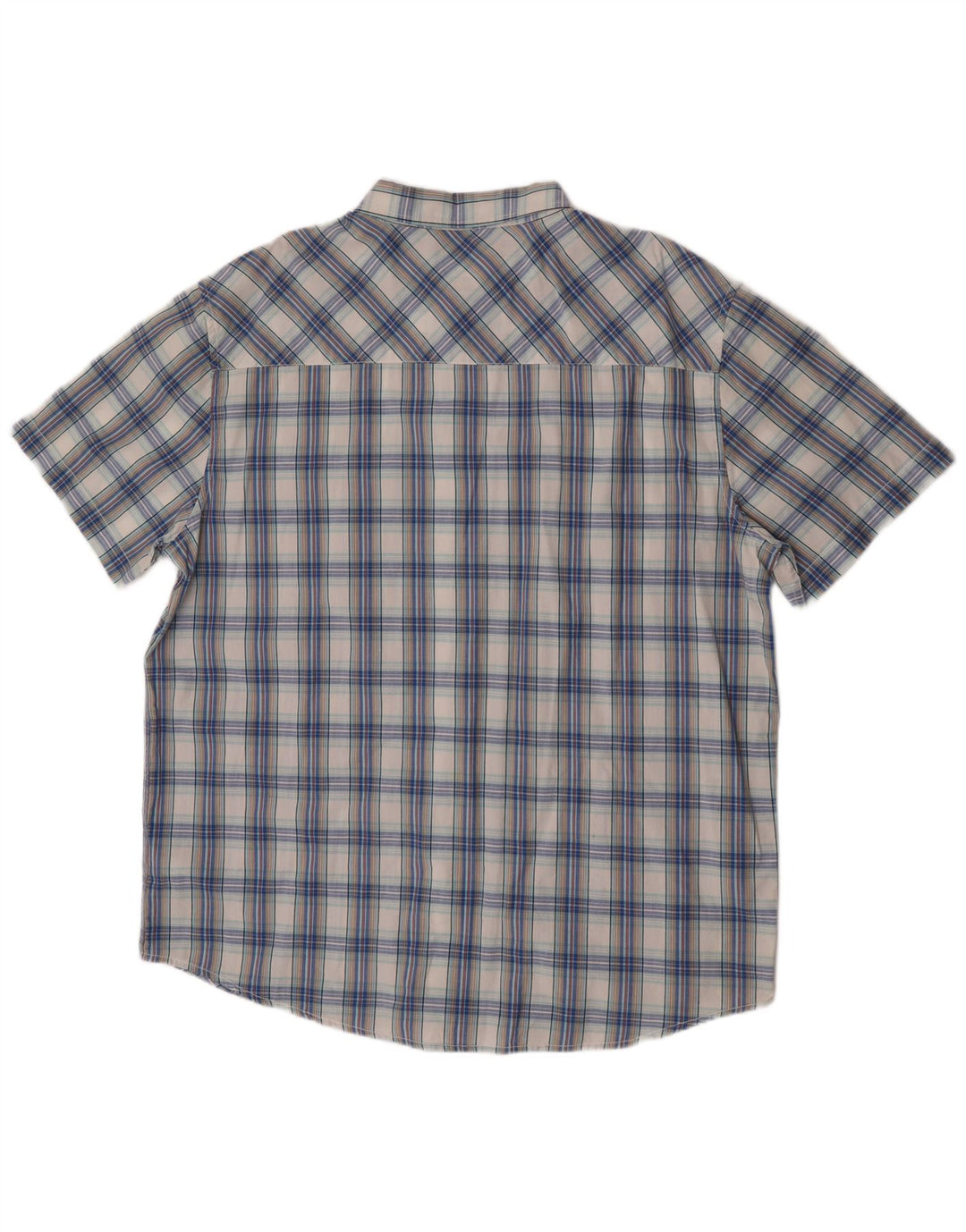 Ανδρικό κοντομάνικο πουκάμισο Wrangler 2XL Blue Check Cotton