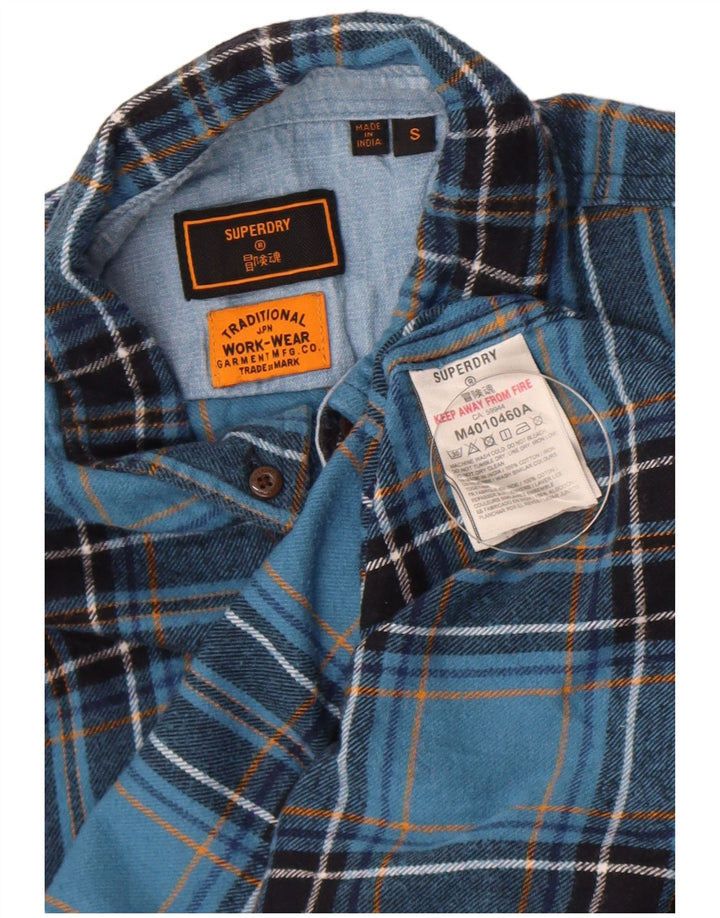 Ανδρικό φανελένιο πουκάμισο Superdry Small Blue Check Cotton