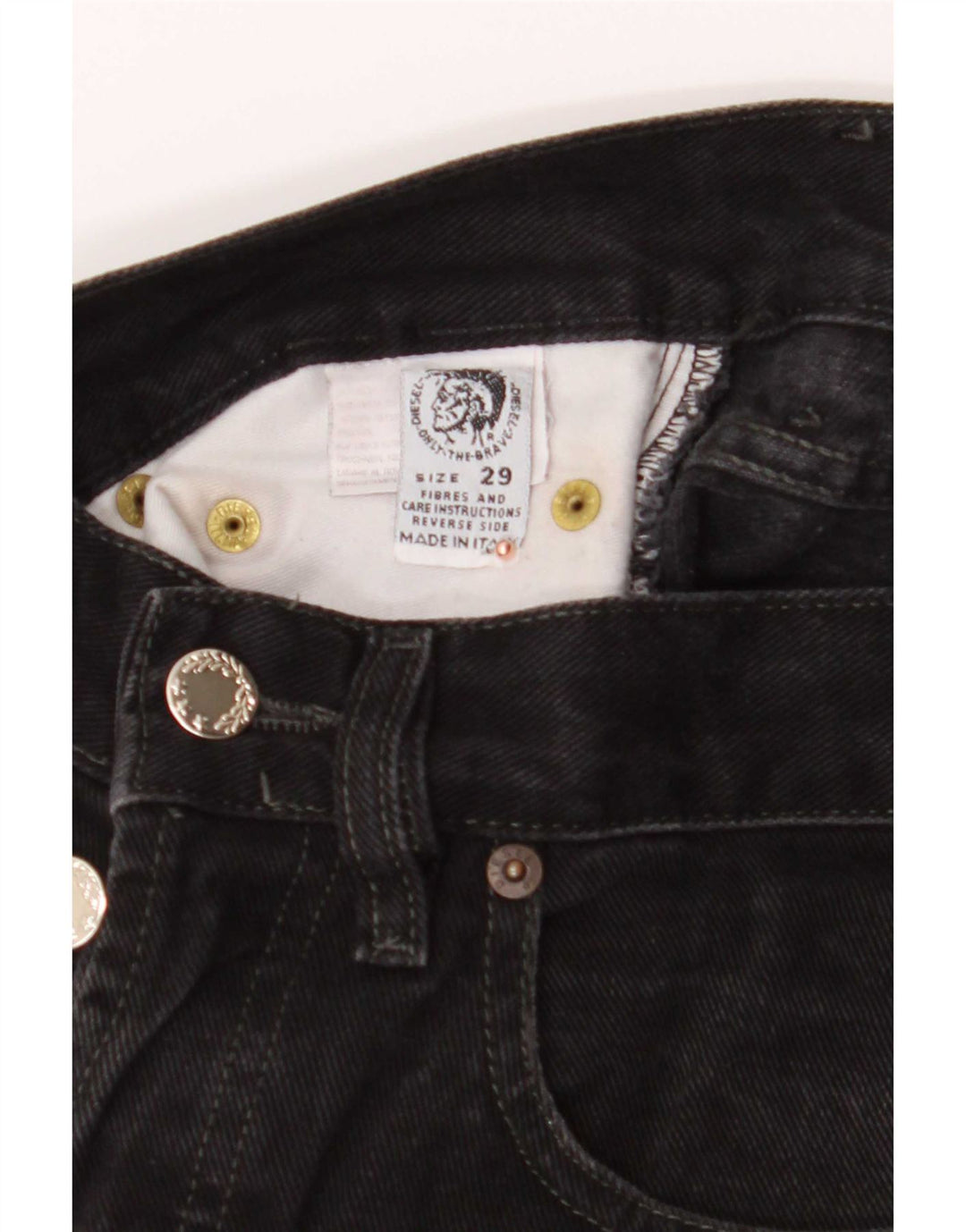 Diesel Ανδρικό Τζιν Zathan Straight W29 L32 Μαύρο βαμβακερό