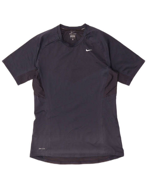 Γυναικείο μπλουζάκι Nike Dri Fit Top UK 14 Medium Navy Blue Colorblock