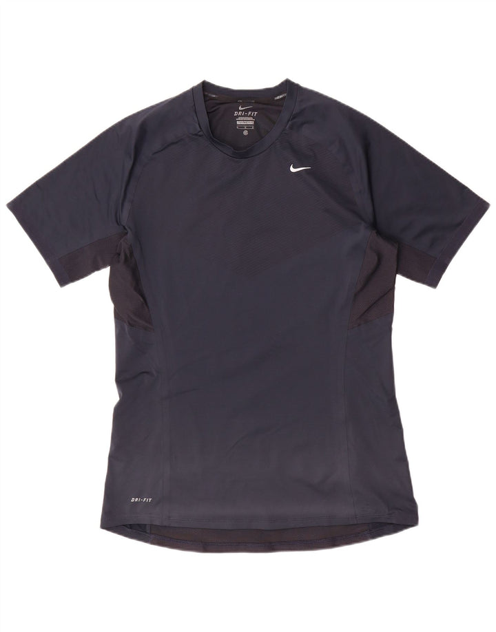 Γυναικείο μπλουζάκι Nike Dri Fit Top UK 14 Medium Navy Blue Colorblock