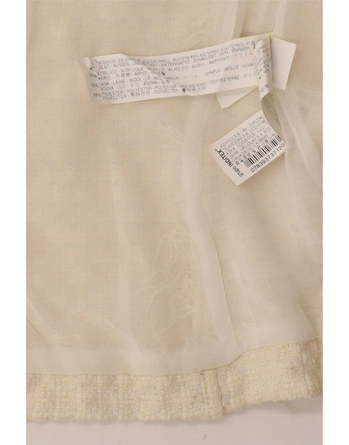 Zara Γυναικείο μπουφάν blazer UK 12 Medium Off White Ακρυλικό