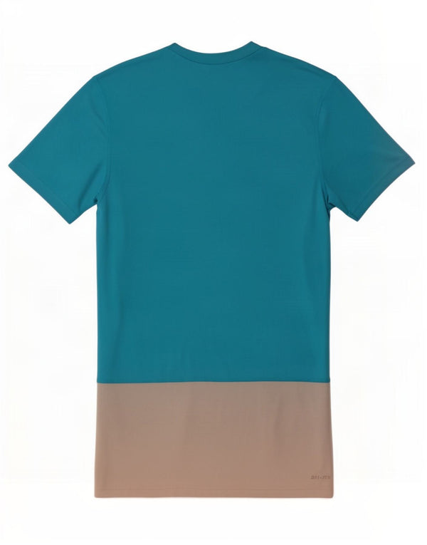 Ανδρικό μπλουζάκι Nike Dri Fit Top Small Blue Colorblock Polyester