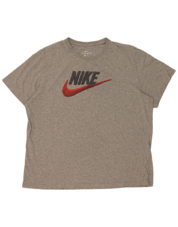 Ανδρικό γραφικό μπλουζάκι Nike τοπ 2XL σε γκρι φλιτζάνι