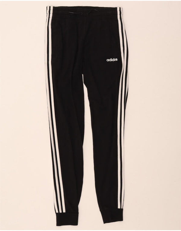 ADIDAS Womens Tracksuit Trousers Joggers UK 4/6 XS  Black Cotton