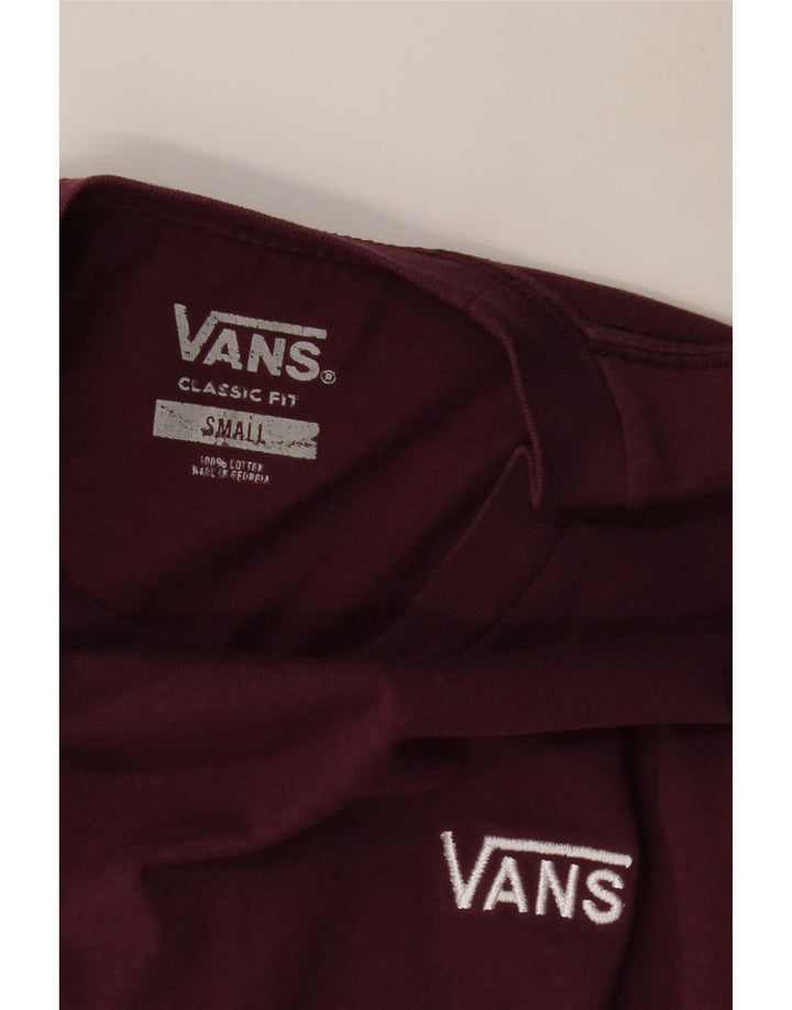 Γραφικό T-Shirt Ανδρικό VANS Κλασική Εφαρμογή Μικρό βαμβακερό μπορντό