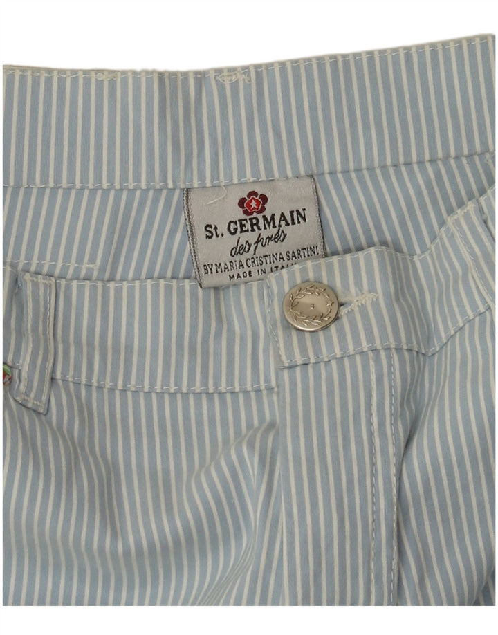 ST. GERMAIN Γυναικείο ίσιο casual παντελόνι Medium W28 L27 Μπλε ριγέ
