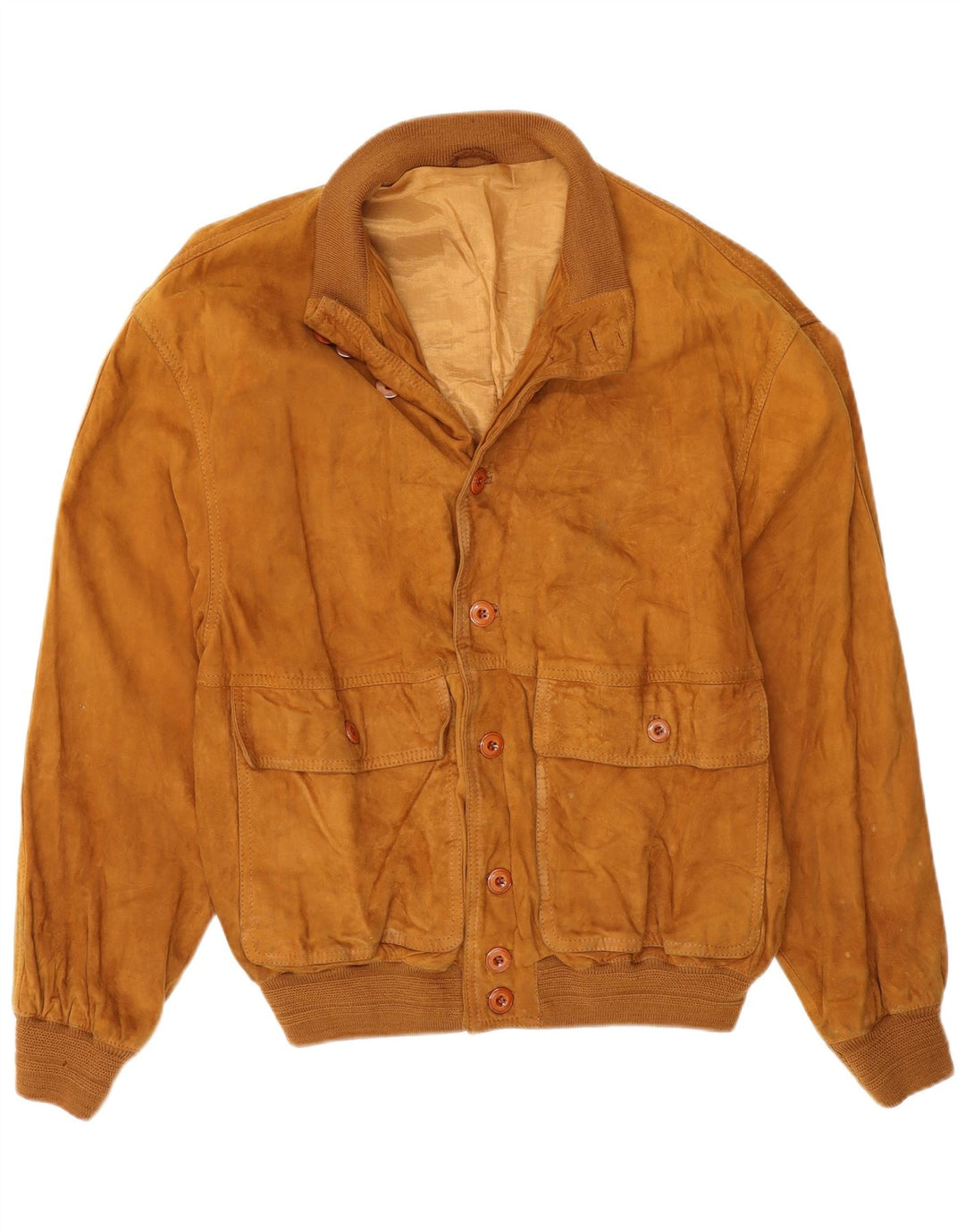 Gara Ανδρικό Suede Bomber Jacket IT 48 Medium Beige Leather