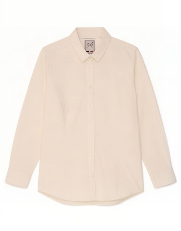 Crew Clothing Γυναικείο Πουκάμισο UK 12 Μεσαίο λευκό βαμβακερό