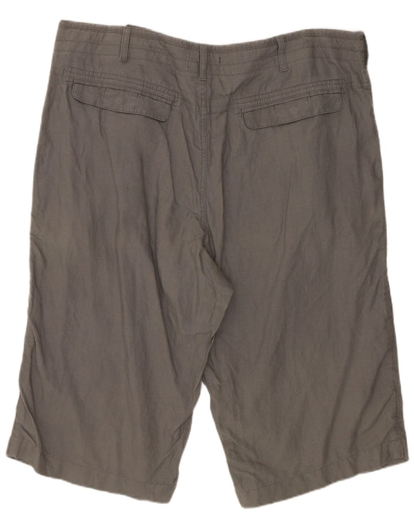 Ανδρικό σορτς Chino Marks & Spencer W38 XL Γκρι λινό