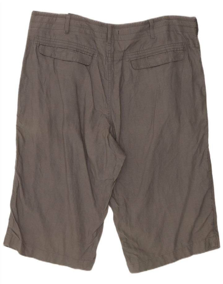 Ανδρικό σορτς Chino Marks & Spencer W38 XL Γκρι λινό