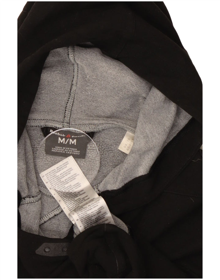 Ανδρικά Reebok Graphic Hoodie Jumper Μεσαίο μαύρο πολυεστέρα