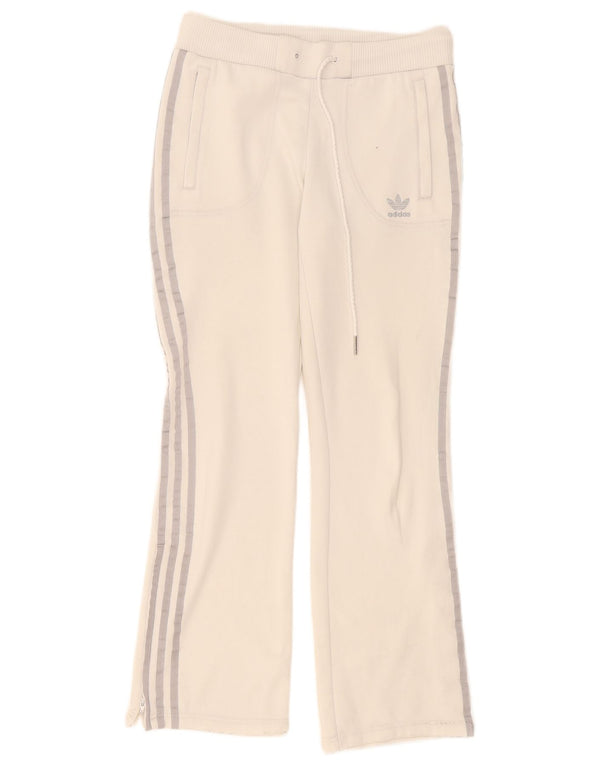 Adidas Womens Tracksuit Trousers EU 36 Small White Polyester