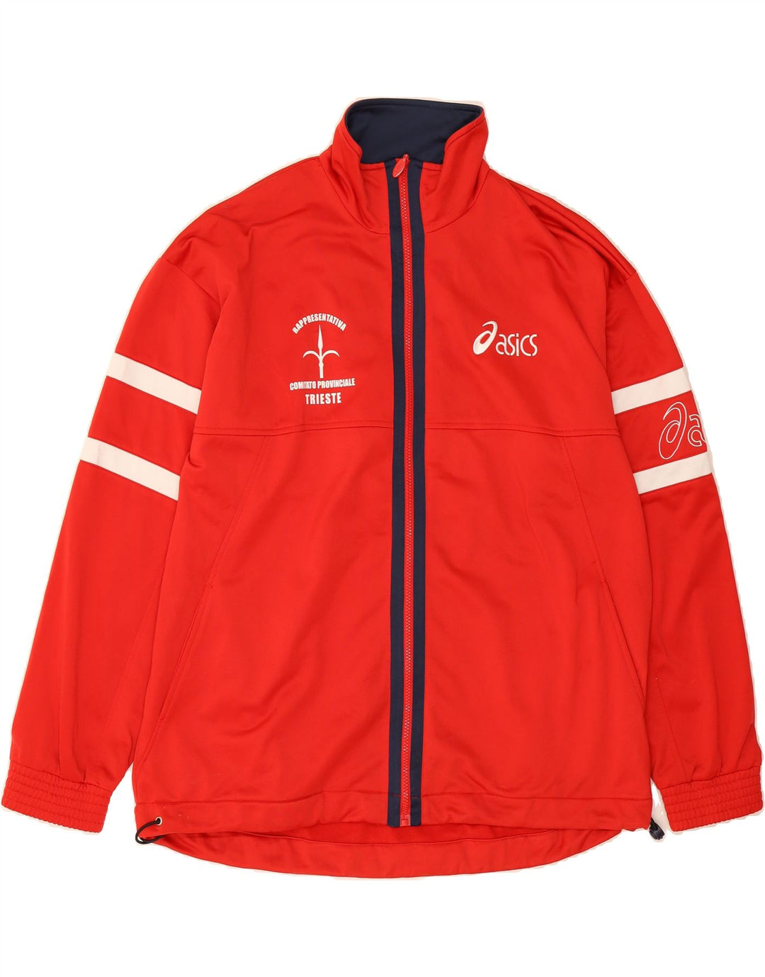 ASICS Mens Tracksuit Top Jacket XL Red Vintage Asics and Second-Hand Asics from Messina Hembry 