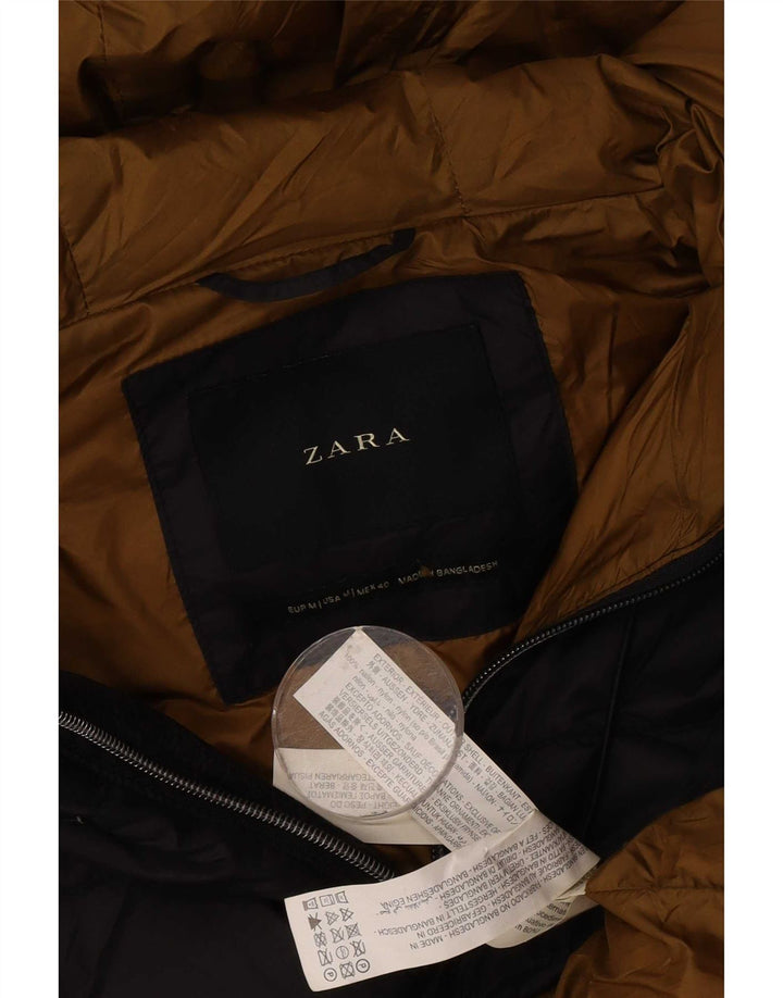 Zara Ανδρικό μπουφάν με κουκούλα UK 38 Medium Black Nylon