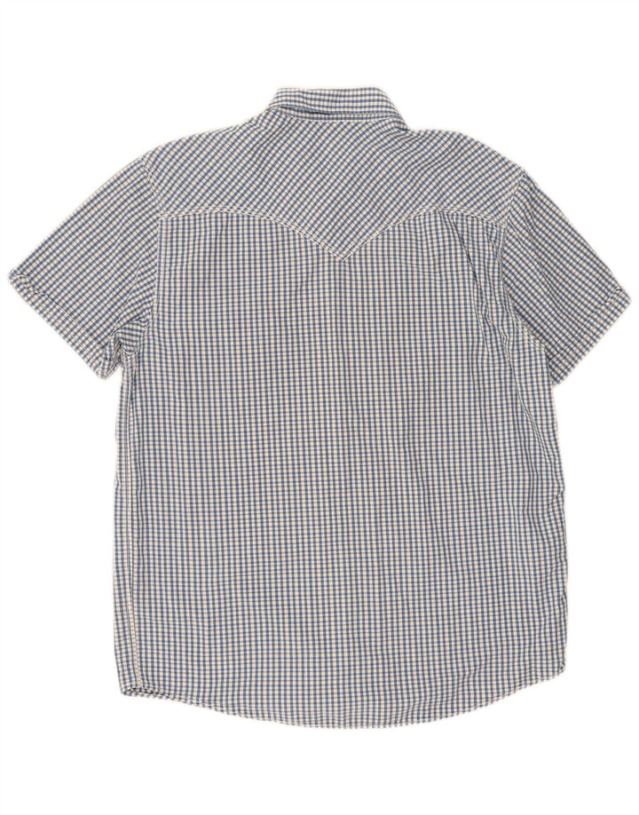 Ανδρικό κοντομάνικο Levi's πουκάμισο Standard Fit μεγάλο μπλε βαμβακερό Gingham