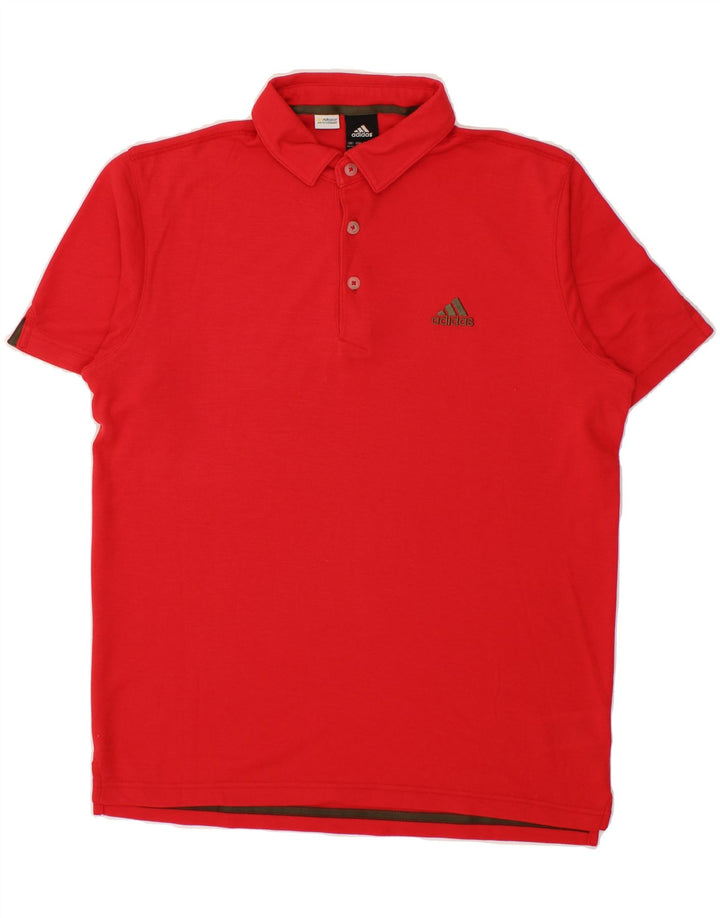ADIDAS Mens Polo Shirt Size 40/42 Medium Red Polyester Vintage Adidas and Second-Hand Adidas from Messina Hembry 