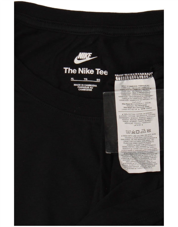 Ανδρικό τοπ Nike μακρυμάνικο XL μαύρο βαμβακερό